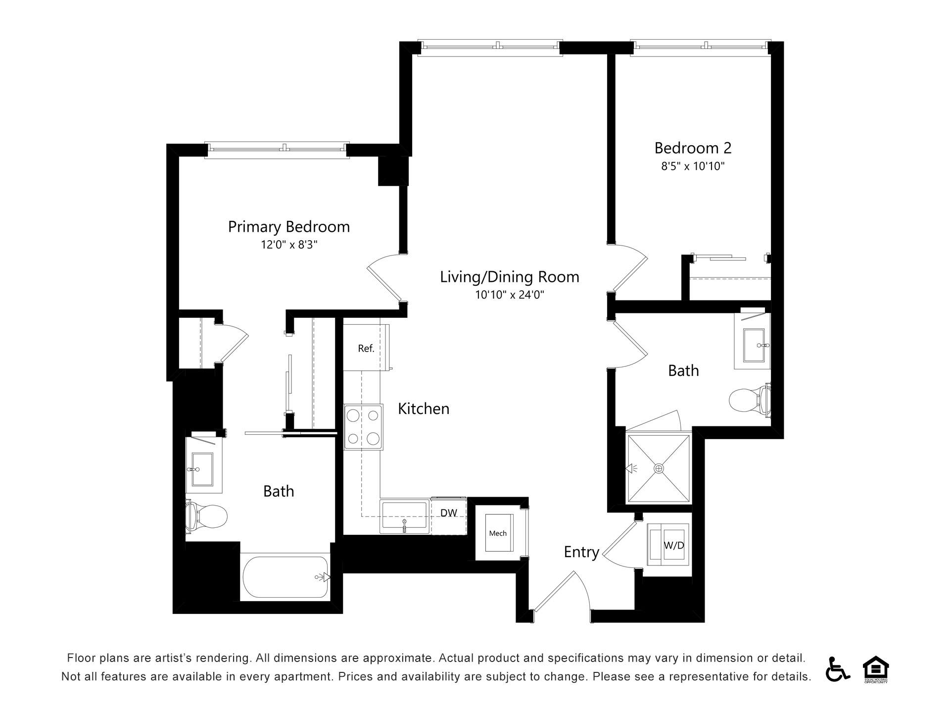 Floor plan layout diagram for B8